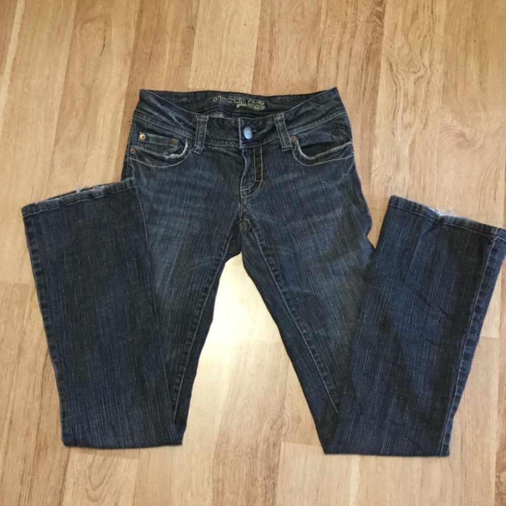 American Eagle Faded Black Stretch Jeans Size 0